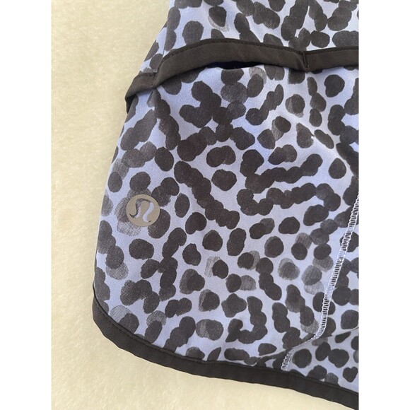 Lululemon Speed Short Ace Spot Lullaby Blue Black Size 4 - Picture 5 of 11